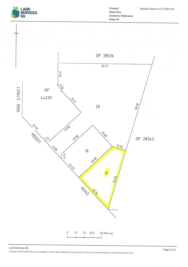 Floorplan of Homely land listing, LOT 11/8 Moody Road, Balgowan SA 5573