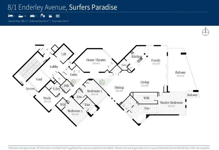 Floorplan of Homely apartment listing, 8 'Allure' 1 Northcliffe Terrace, Surfers Paradise QLD 4217