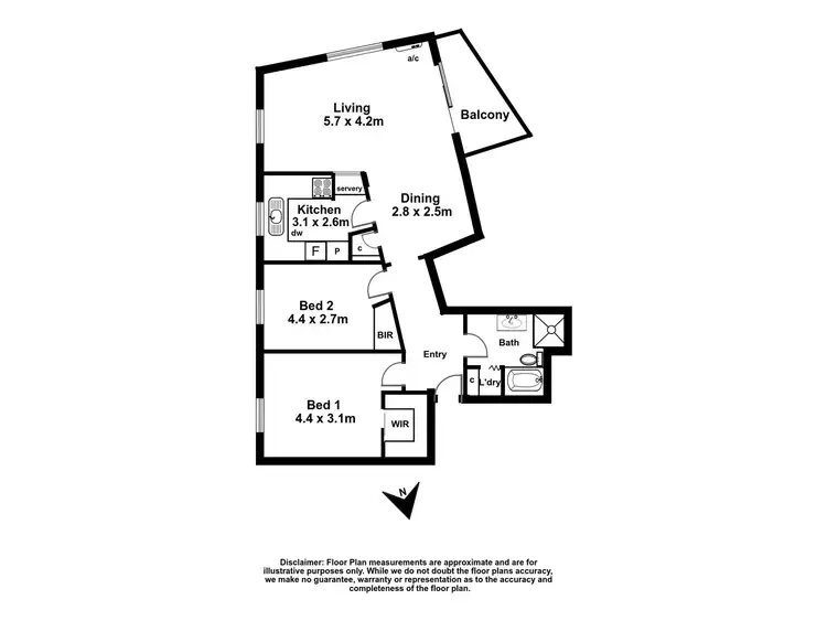 Floorplan of Homely unit listing, 66/13 South Esplanade, Glenelg SA 5045