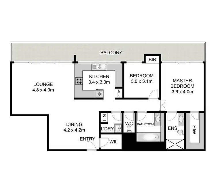 Floorplan of Homely apartment listing, 30/40 Ferny Avenue, Surfers Paradise QLD 4217