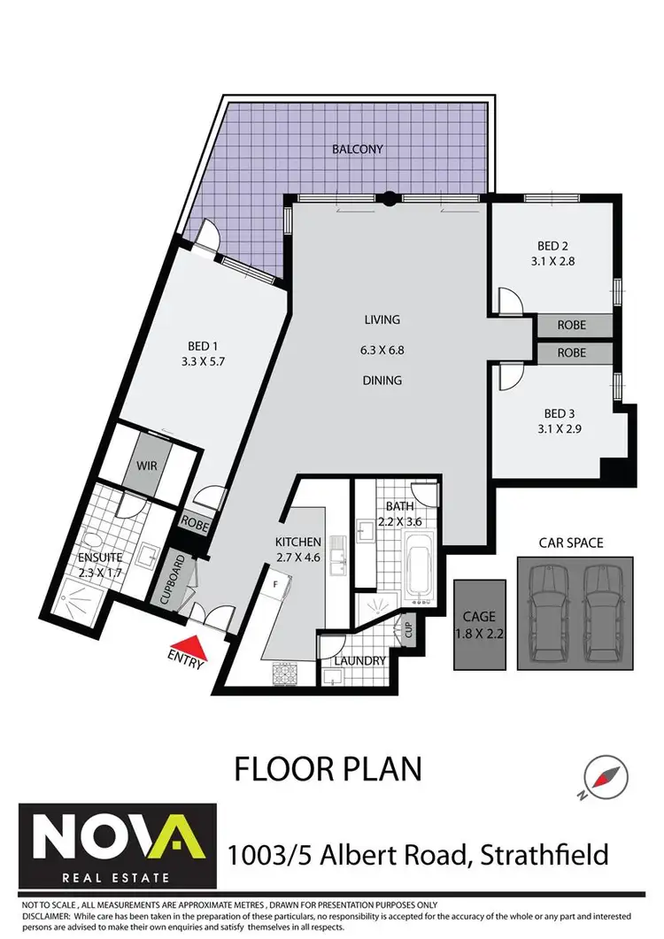 Floorplan of Homely apartment listing, 1003/5 ALBERT Road, Strathfield NSW 2135