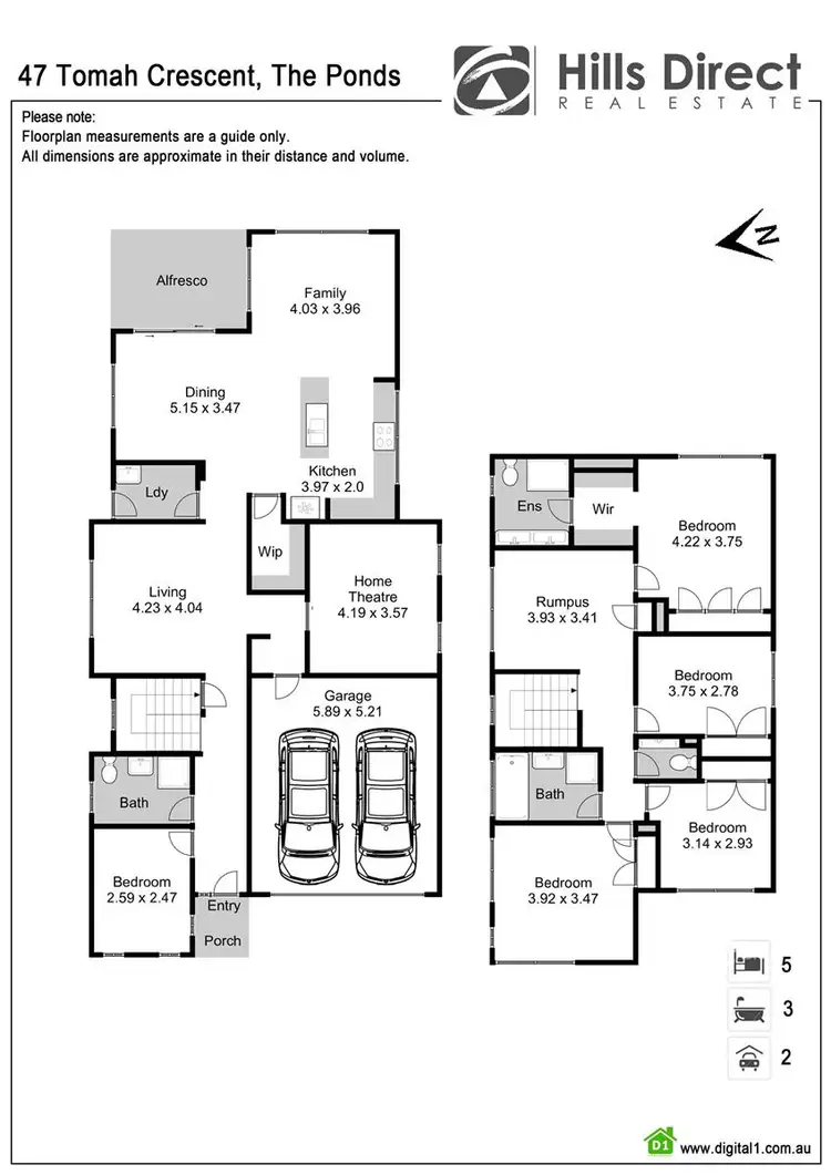 Floorplan of Homely house listing, 47 Tomah Crescent, The Ponds NSW 2769
