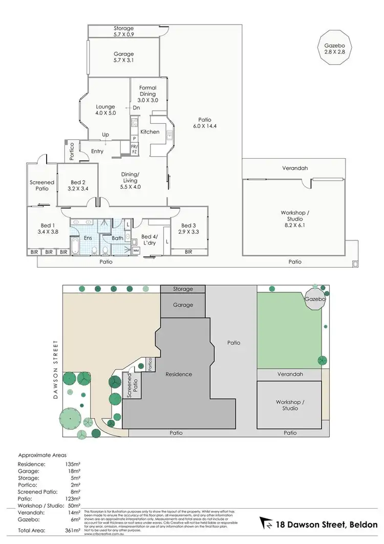 Floorplan of Homely house listing, 18 Dawson Street, Beldon WA 6027