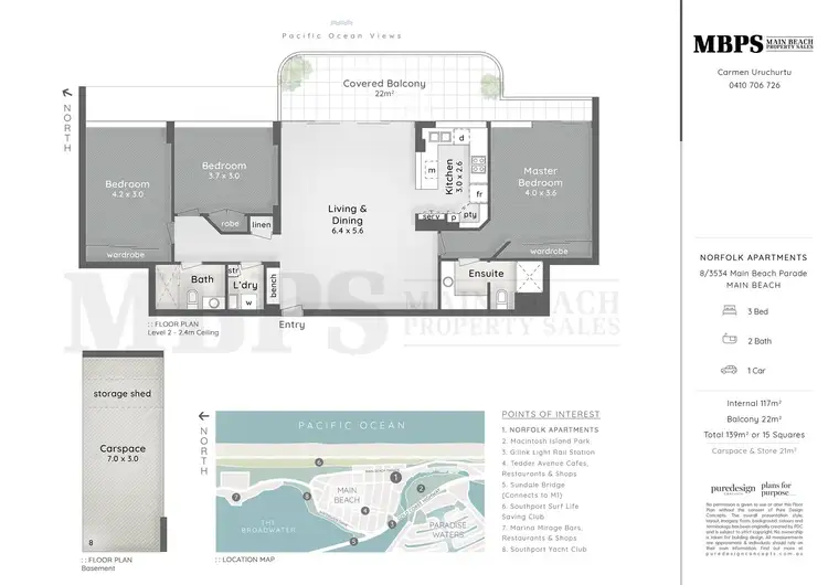 Floorplan of Homely apartment listing, 8/3534 Main Beach Parade, Main Beach QLD 4217
