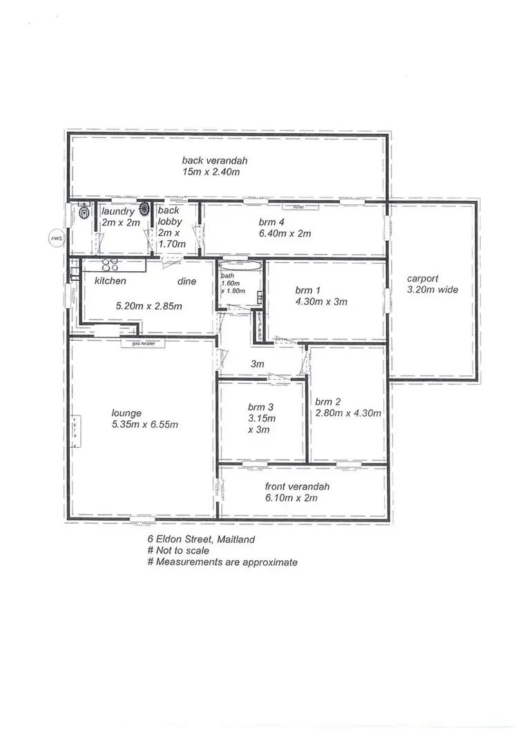 Floorplan of Homely house listing, 6 Eldon Street, Maitland SA 5573
