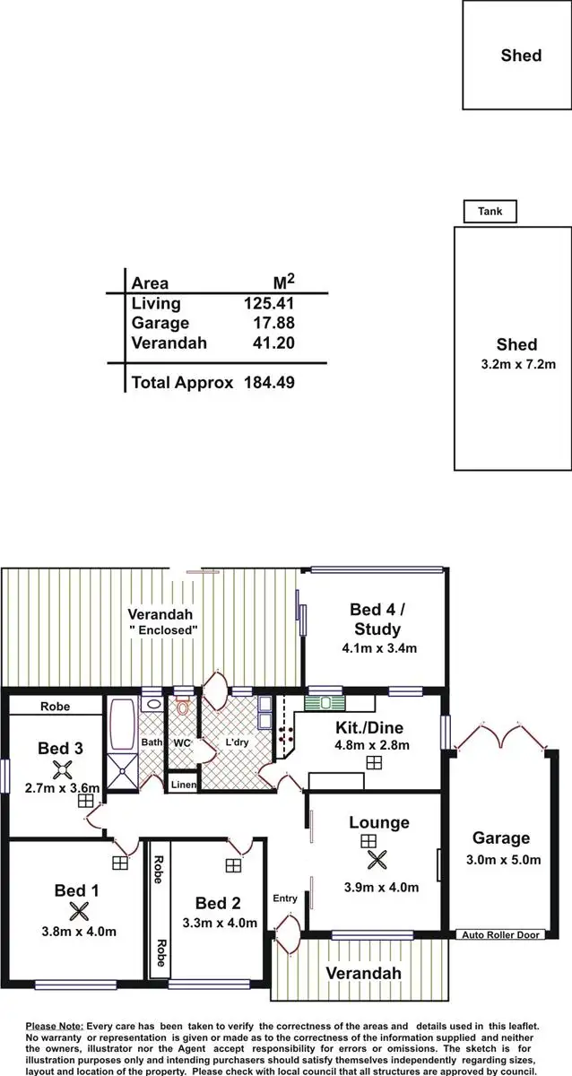 Floorplan of Homely house listing, 54 Flinders Parade, Flinders Park SA 5025
