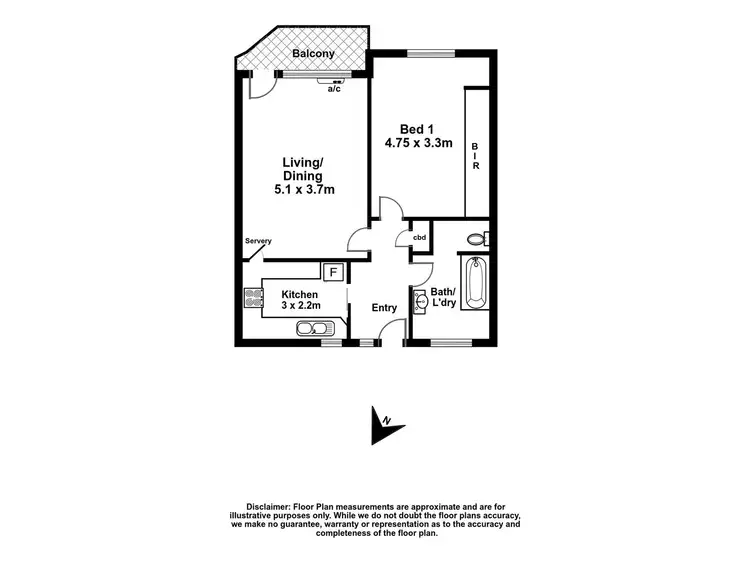 Floorplan of Homely apartment listing, 43/103 Strangways Terrace, North Adelaide SA 5006