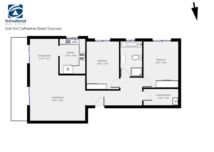 Floorplan of Homely unit listing, 5/4-6 Catherine Street, Tuncurry NSW 2428