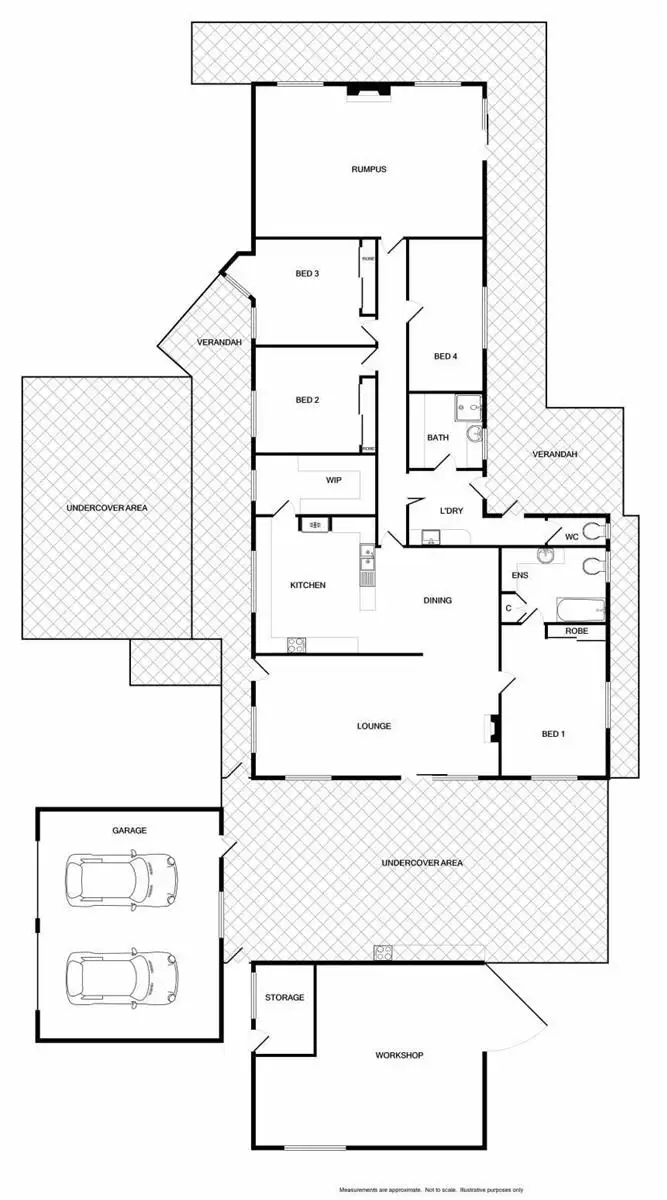 Floorplan of Homely house listing, 310 Felltimber Creek Road, West Wodonga VIC 3690