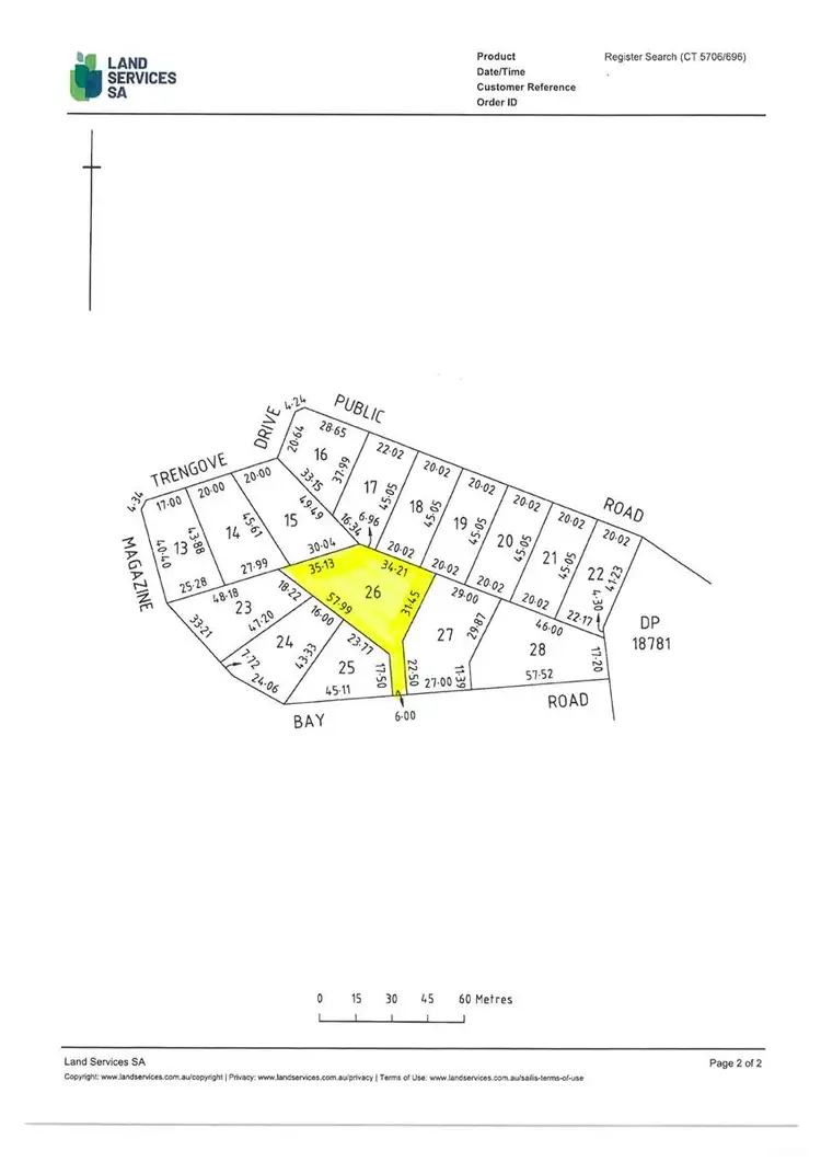 Floorplan of Homely land listing, LOT 26/12 Magazine Bay Road, Point Turton SA 5575