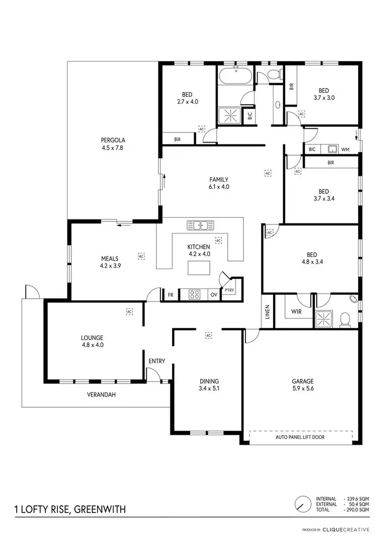 Floorplan of Homely house listing, 1 Lofty Rise, Greenwith SA 5125