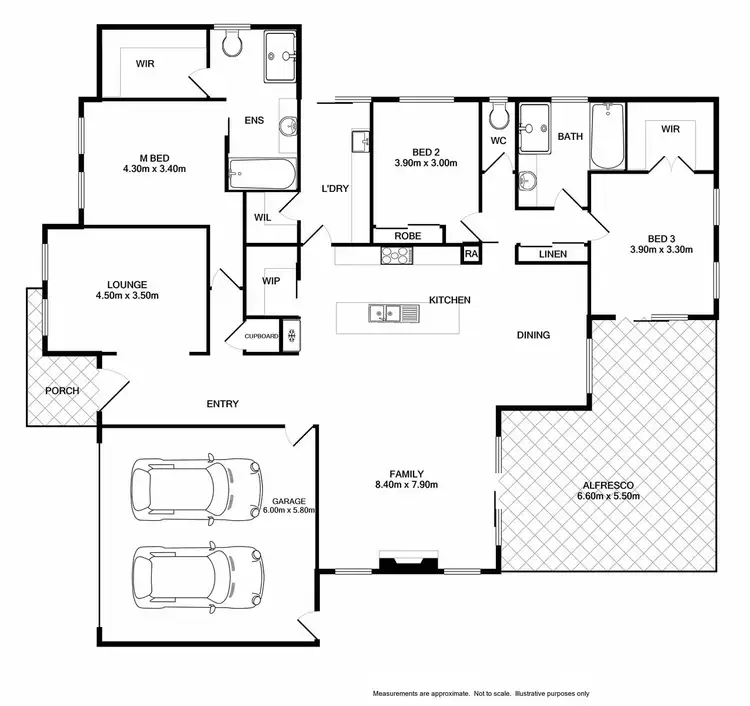 Floorplan of Homely house listing, 4 Ziebell Circuit, Wodonga VIC 3690