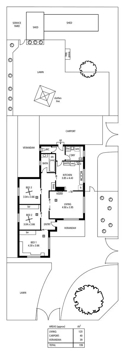 Floorplan of Homely house listing, 1 Harrison Grove, Northfield SA 5085