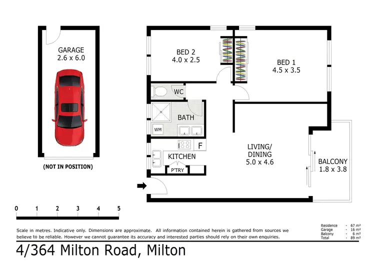 Floorplan of Homely apartment listing, 4/364 Milton Road, Auchenflower QLD 4066