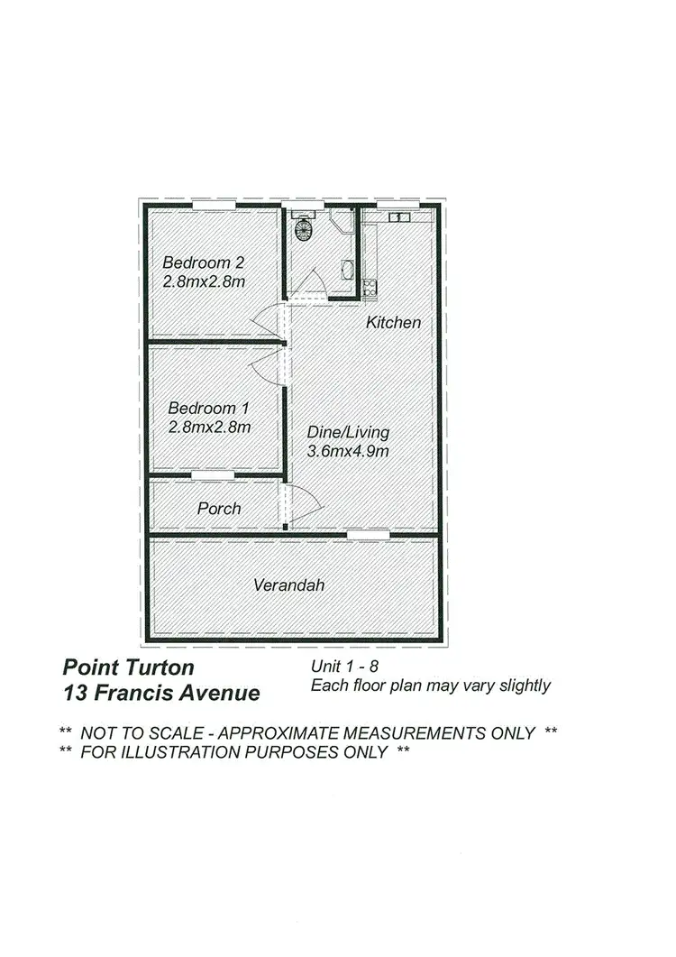 Floorplan of Homely unit listing, 3/13 Francis Avenue, Point Turton SA 5575