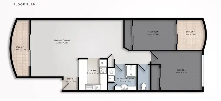 Floorplan of Homely apartment listing, 28/27 Peninsular Drive, Surfers Paradise QLD 4217