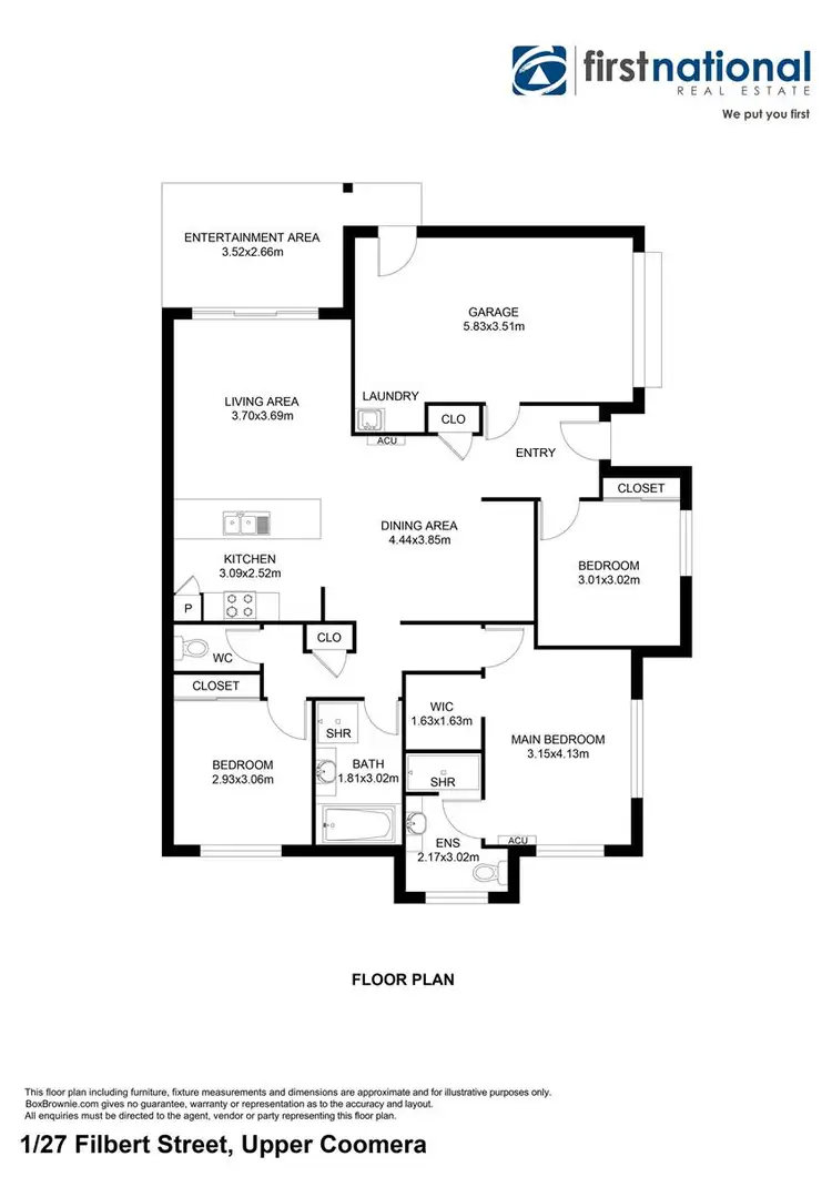 Floorplan of Homely apartment listing, 1/27 Filbert Street, Upper Coomera QLD 4209