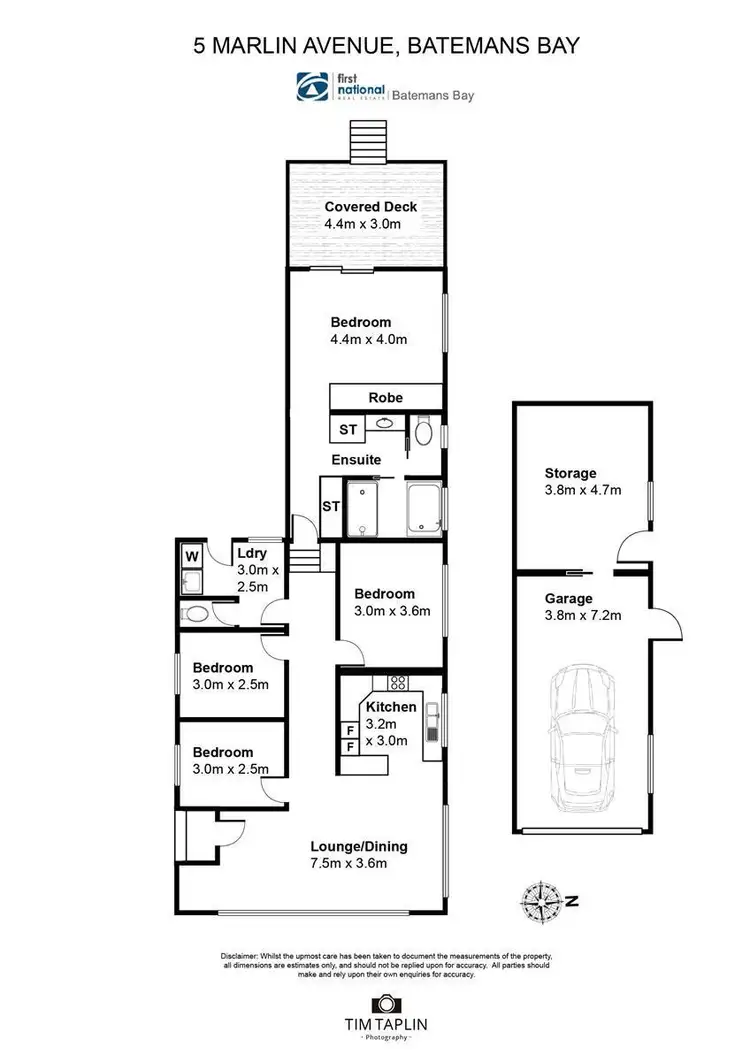 Floorplan of Homely house listing, 5 Marlin Avenue, Batemans Bay NSW 2536