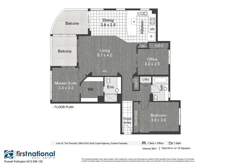 Floorplan of Homely apartment listing, 18/2894 Gold Coast Highway, Surfers Paradise QLD 4217