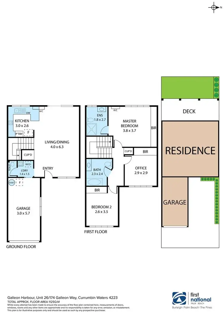 Floorplan of Homely townhouse listing, 26/174 Galleon Way, Currumbin Waters QLD 4223