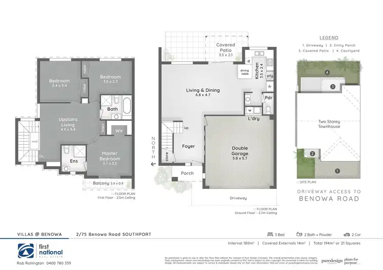 Floorplan of Homely townhouse listing, 2/75 Benowa Road, Southport QLD 4215