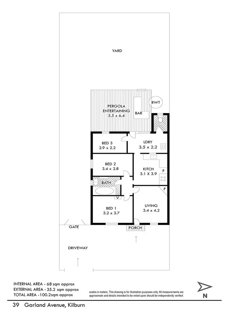 Floorplan of Homely house listing, 39 Garland Avenue, Kilburn SA 5084
