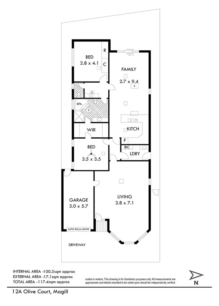 Floorplan of Homely house listing, 12A Olive Court, Magill SA 5072
