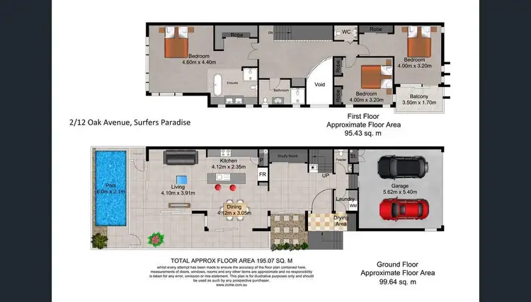 Floorplan of Homely villa listing, 2/12 Oak Avenue, Surfers Paradise QLD 4217