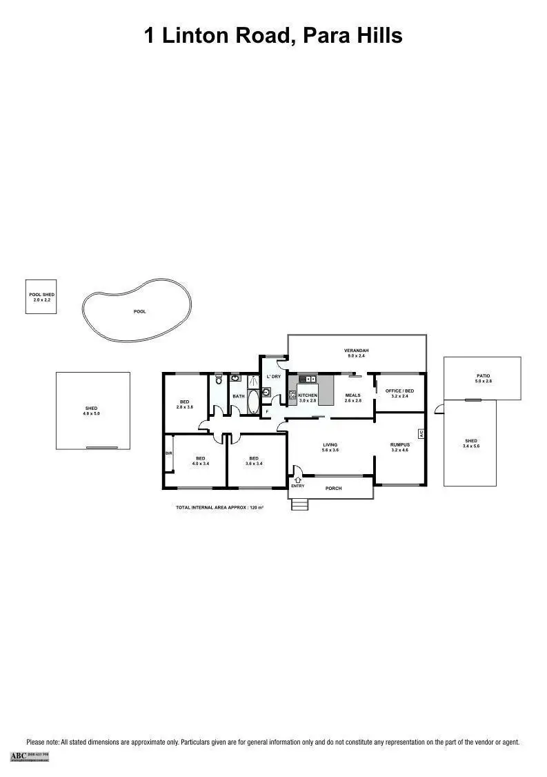 Floorplan of Homely house listing, 1 Linton Road, Para Hills SA 5096