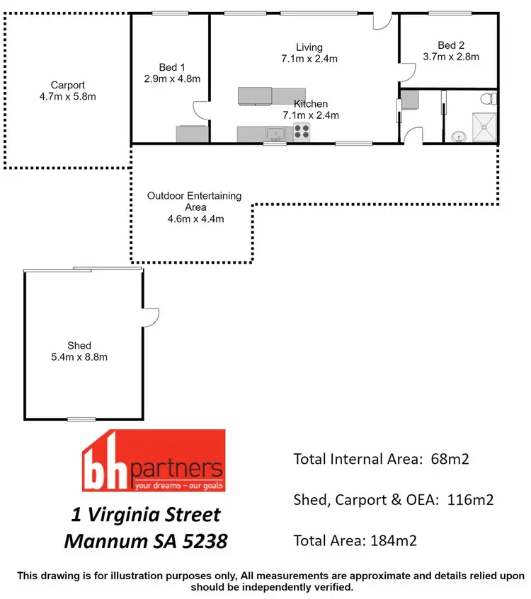 Floorplan of Homely house listing, 1 Virginia Street, Mannum SA 5238