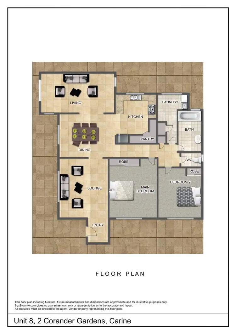 Floorplan of Homely unit listing, 8/2 Corander Gardens, Carine WA 6020