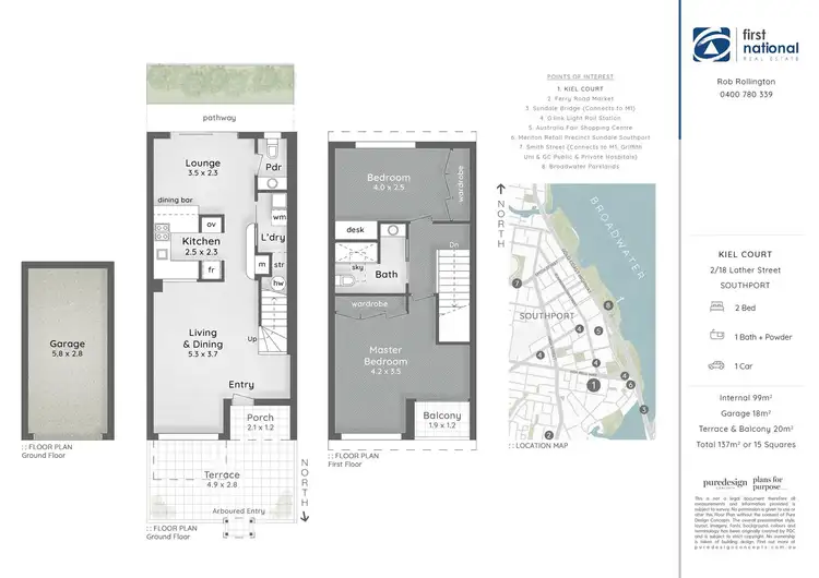 Floorplan of Homely apartment listing, 2/18 Lather Street, Southport QLD 4215