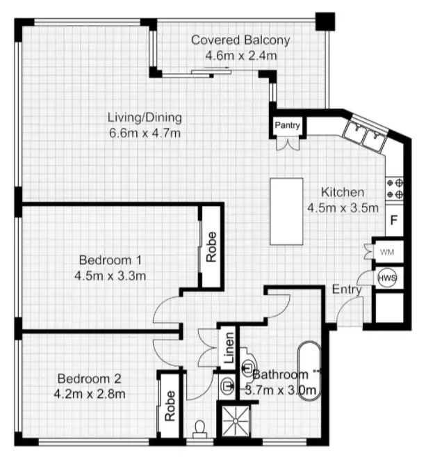 Floorplan of Homely apartment listing, 21/40 Watson Esplanade, Surfers Paradise QLD 4217
