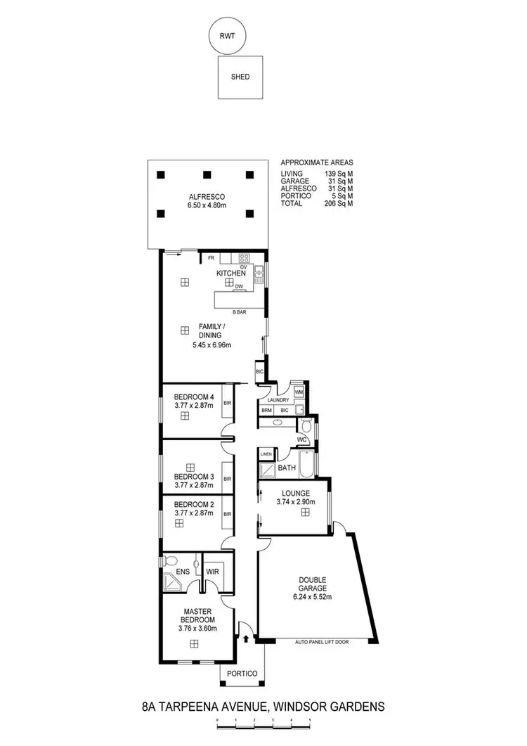 Floorplan of Homely house listing, 8A Tarpeena Avenue, Windsor Gardens SA 5087