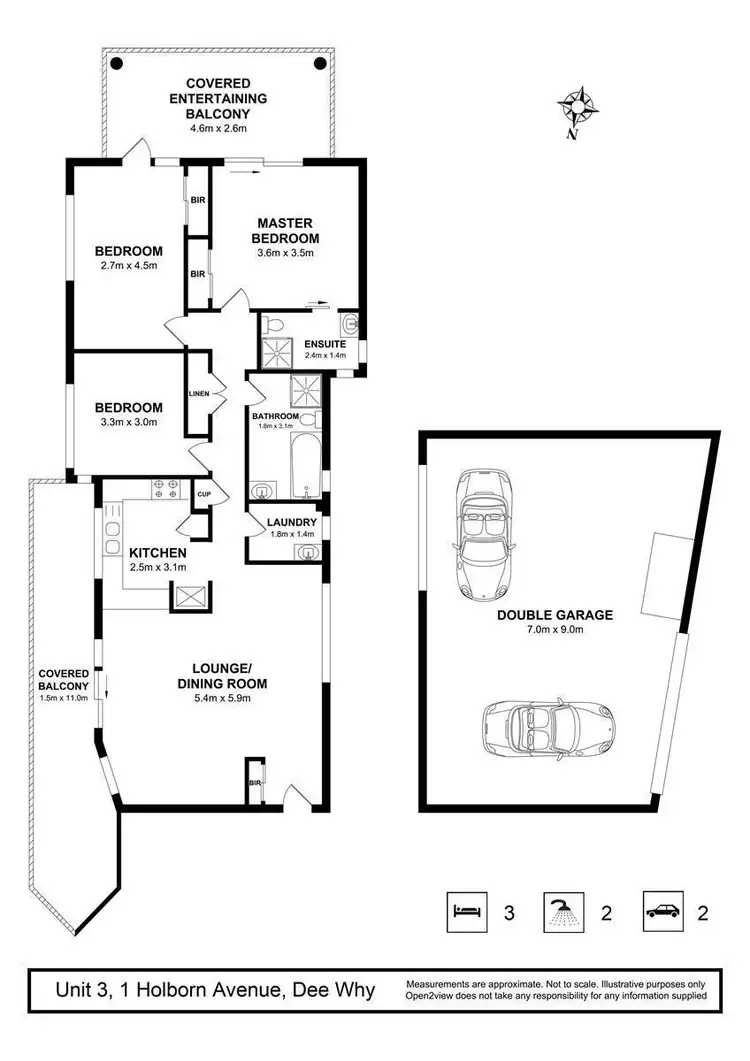 Floorplan of Homely apartment listing, 3/1 Holborn Avenue, Dee Why NSW 2099
