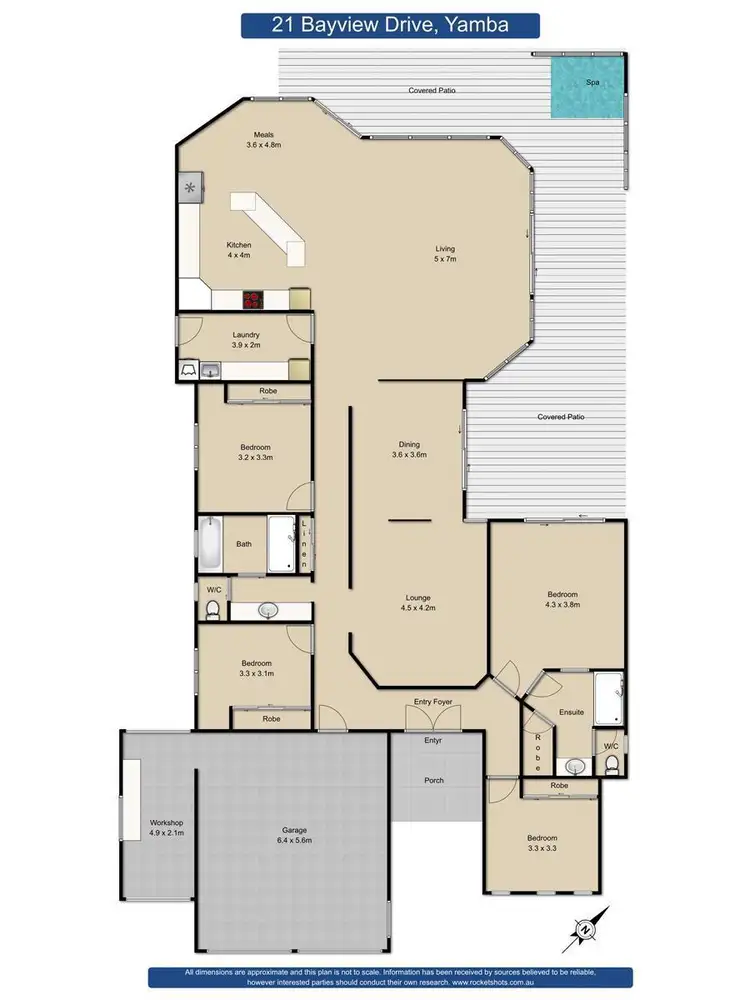 Floorplan of Homely house listing, 21 Bayview Drive, Yamba NSW 2464
