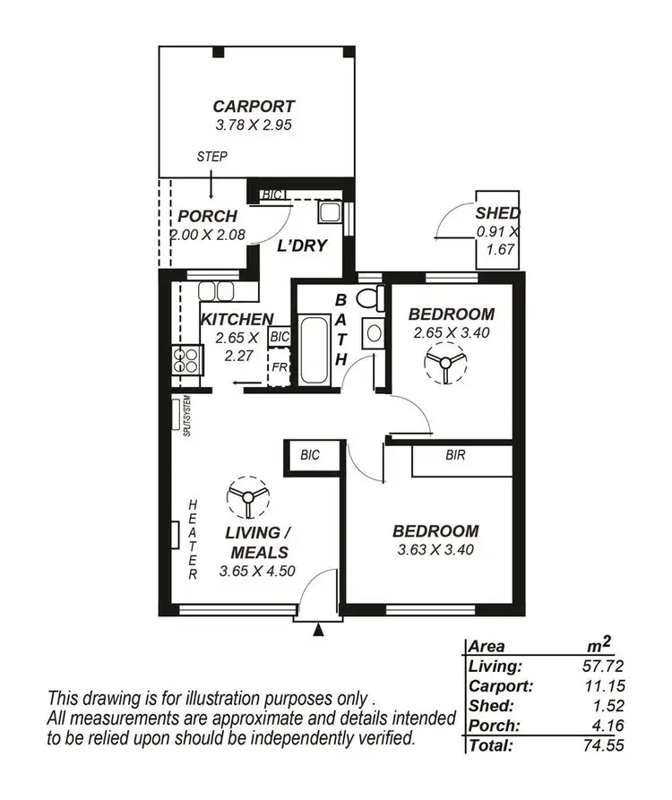 Floorplan of Homely unit listing, 2/5 Richmond Road, Westbourne Park SA 5041