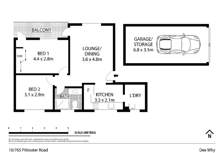 Floorplan of Homely unit listing, 10/765 Pittwater Road, Dee Why NSW 2099