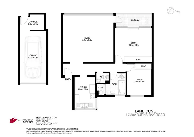 Floorplan of Homely unit listing, 17/302 Burns Bay Road, Lane Cove NSW 2066