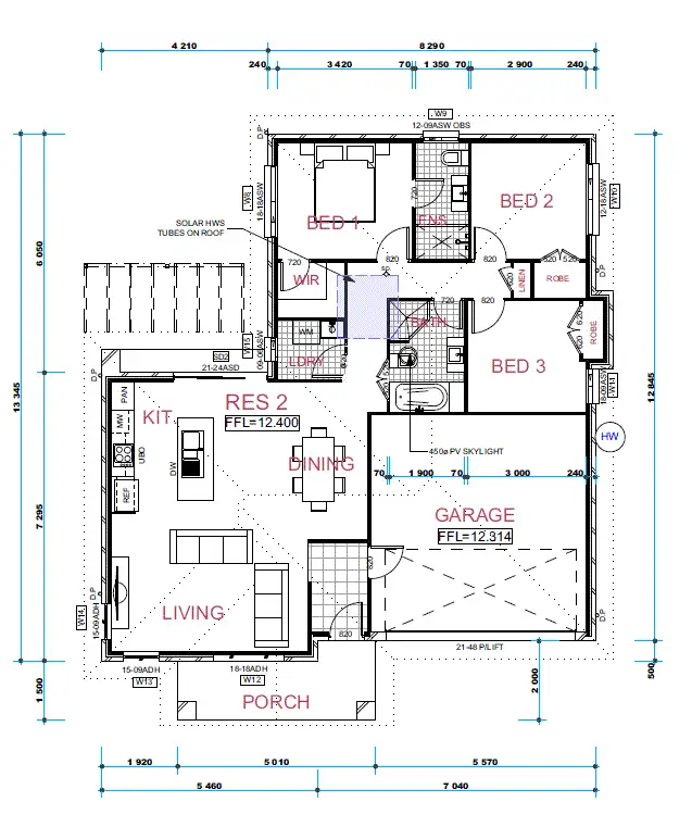 Floorplan of Homely semi-detached listing, 21A Katal Street, Fletcher NSW 2287