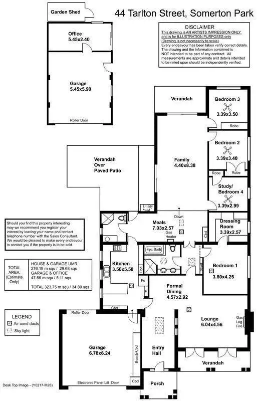 Floorplan of Homely house listing, 44 Tarlton Street, Somerton Park SA 5044