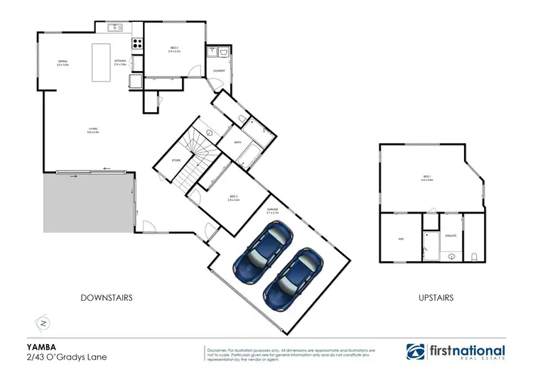 Floorplan of Homely townhouse listing, 2/43 O'Gradys Lane, Yamba NSW 2464