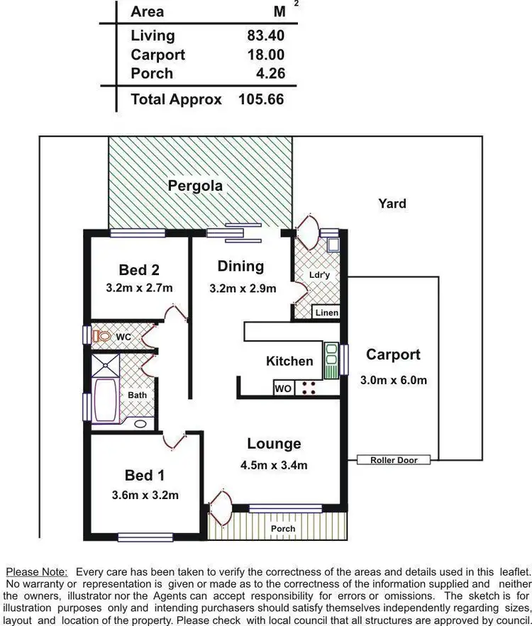 Floorplan of Homely unit listing, 1/145 Woolnough Road, Largs Bay SA 5016