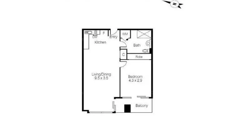 Floorplan of Homely apartment listing, 1811/250 Elizabeth Street, Melbourne VIC 3000