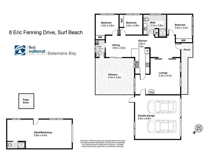 Floorplan of Homely house listing, 8 Eric Fenning Drive, Surf Beach NSW 2536