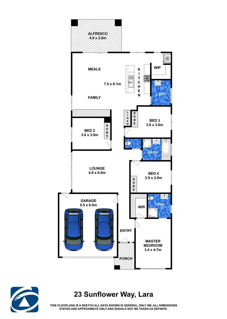 Floorplan of Homely house listing, 23 Sunflower Way, Lara VIC 3212