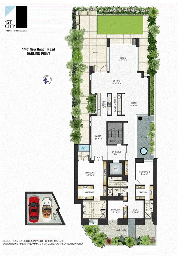 Floorplan of Homely apartment listing, 1/47 New Beach Road, Darling Point NSW 2027