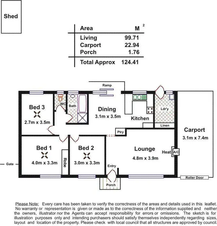 Floorplan of Homely house listing, 12 Pioneer Circuit, Queenstown SA 5014