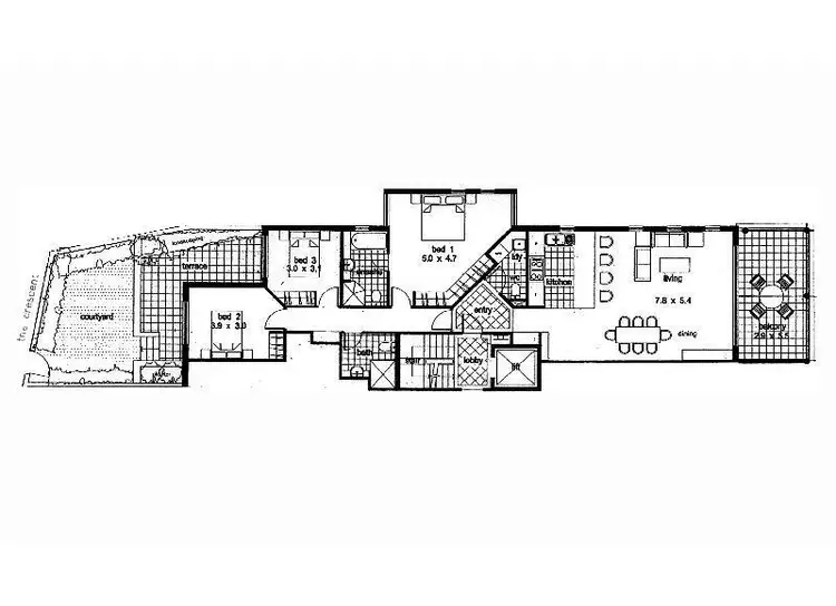 Floorplan of Homely apartment listing, 2/1-3 The Crescent, Manly NSW 2095