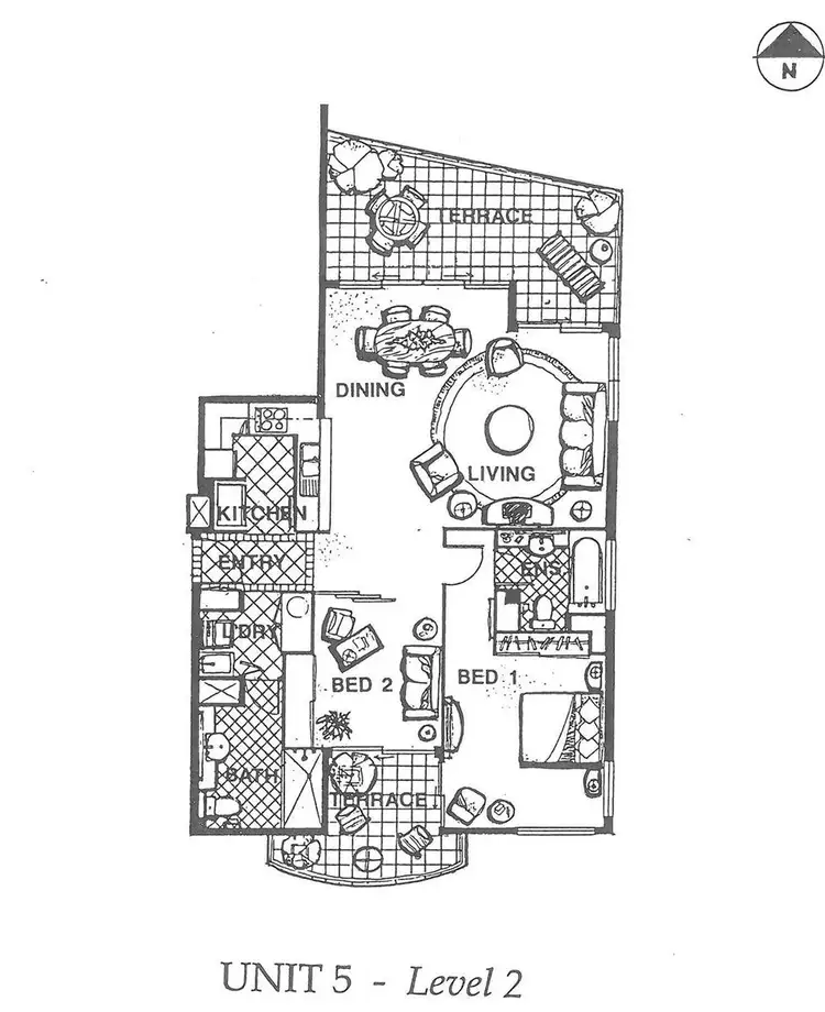 Floorplan of Homely apartment listing, 5/'SEYCHELLES' 5 Cronin Avenue, Main Beach QLD 4217